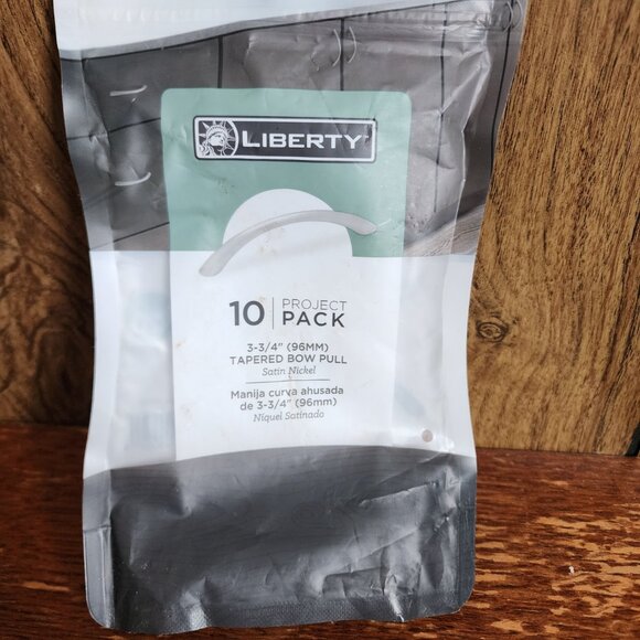 Liberty Tapered Bow Pull-Satin Nickel 3 3/4in-10 pack - Picture 5 of 7